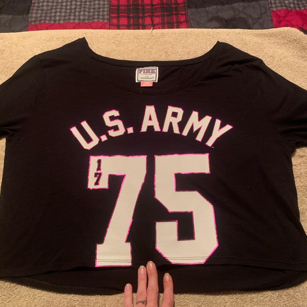 Pink Victoria Secret Army shirt